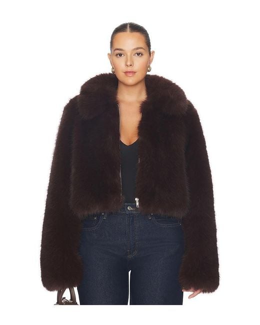 L'academie Black 'Academie Savoie Faux Fur Jacket