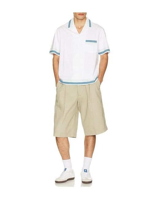 Malbon White Ventura Camp Shirt for men