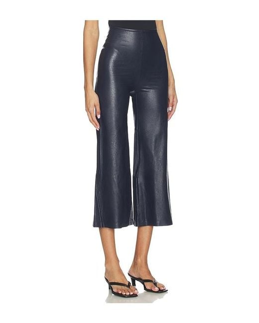 Commando Blue Faux Leather Cropped Pant