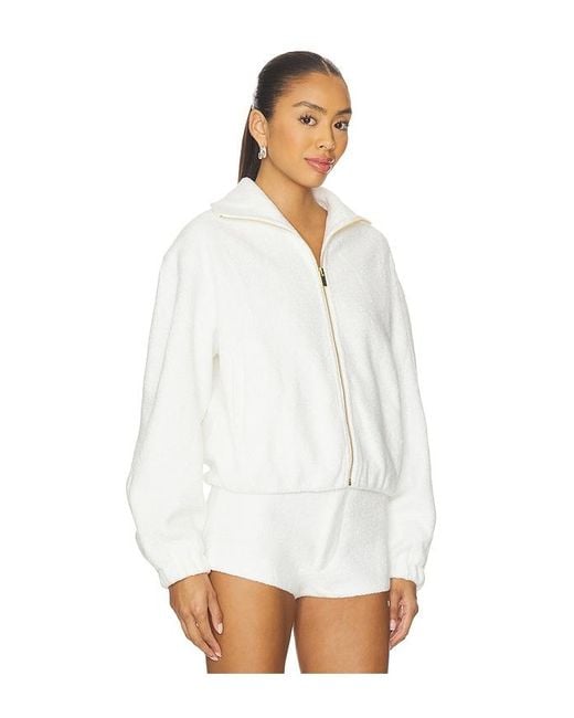 Amanda Uprichard White Como Bomber Jacket