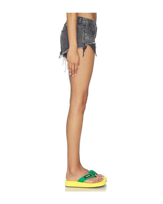 One Teaspoon Blue Micro Dukes Low Waist Denim Shorts