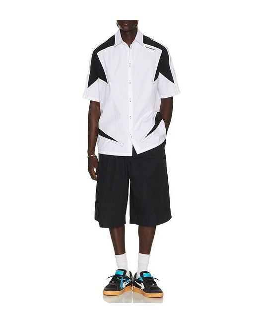 Off-White c/o Virgil Abloh White Race Logo Star Bowling Shirt for men