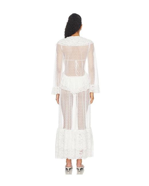 MY BEACHY SIDE White Laurel Maxi Dress