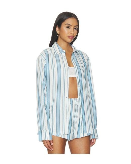 Lovers + Friends Blue Saylor Top