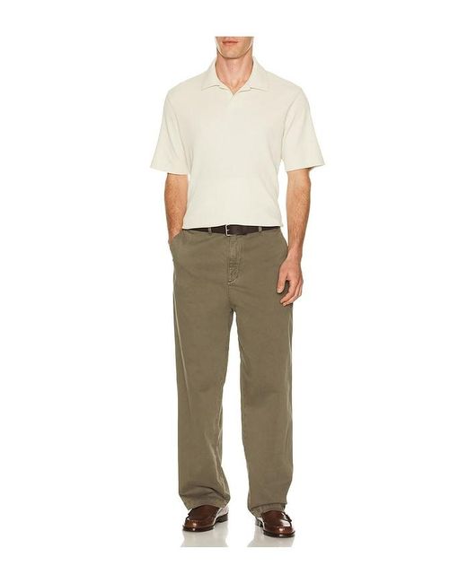 Theory Natural Soft Waffle Short Sleeve Polo for men