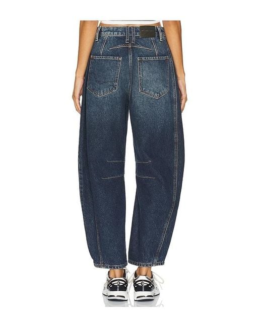 Free People Blue X We The Free Good Luck Mid Rise Barrel Jeans