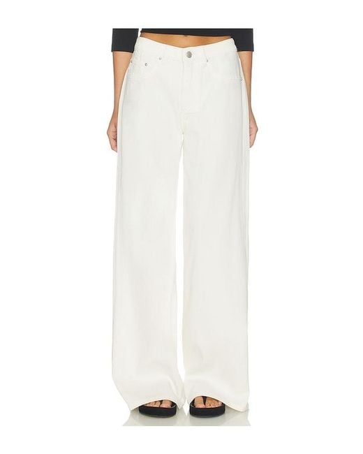 DL1961 White Dl Aura Alex Low Rise Baggy Wide Leg Jeans