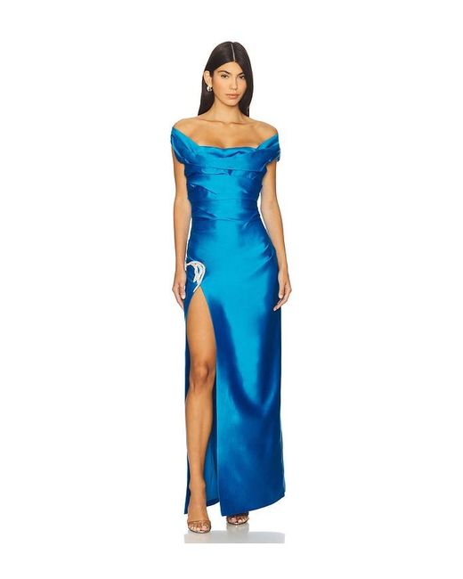 Rachel Gilbert Blue Bailey Gown
