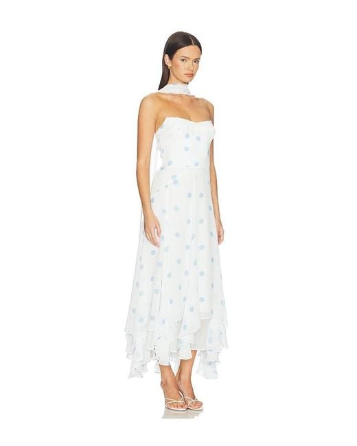 Amanda Uprichard White Monterey Dress With Scarf