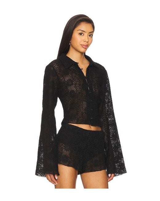 Lioness Black Babydoll Top