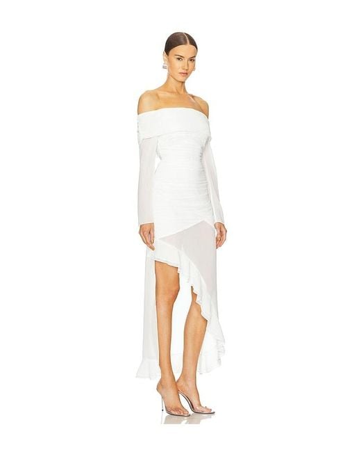 Line & Dot White Owens Midi Dress