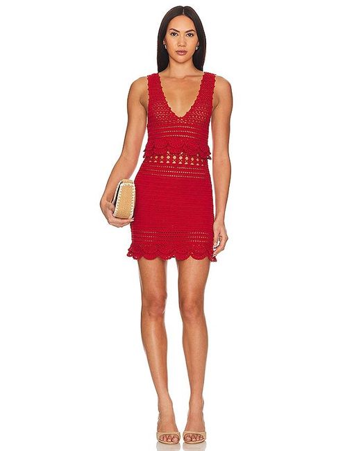 Tularosa Red Olearia Mini Dress