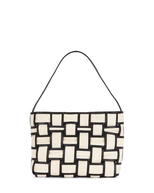 St. Agni White Border Woven Mini Tote