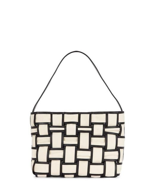 St. Agni White Border Woven Mini Tote