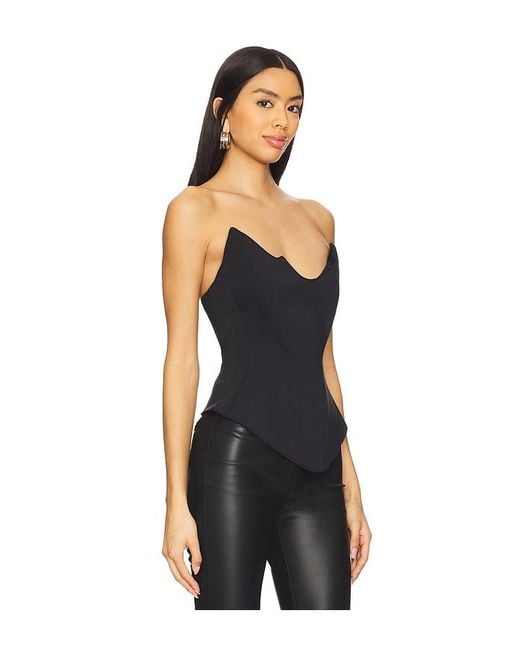 MOTHER OF ALL Black April Zipper Corset Top