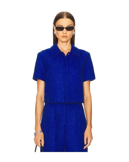 Amanda Uprichard Blue Alistair Top