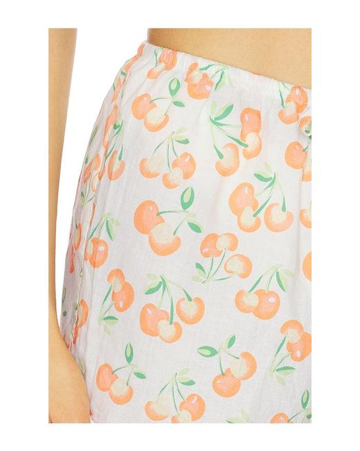 Montce White X Elsa Hosk Scalloped Low-Rise Drawstring Short