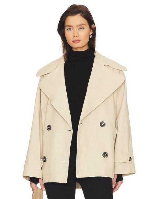 Free People Natural Highlands Peacoat In Tea Combo