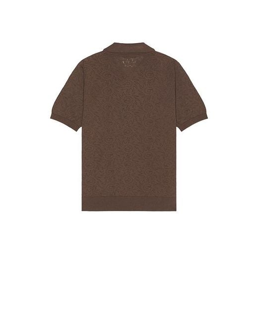 Far Afield Brown Belser Knitted Polo for men