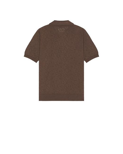 Far Afield Brown Belser Knitted Polo for men
