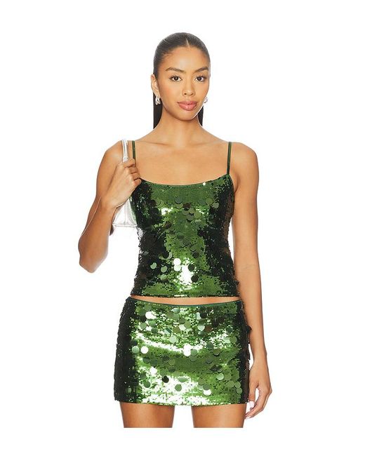GUIZIO X Revolve Paillette Cami Top in Green | Lyst Australia