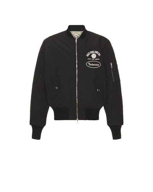 Market Black Handyman Reversible Bomber Jacket for men
