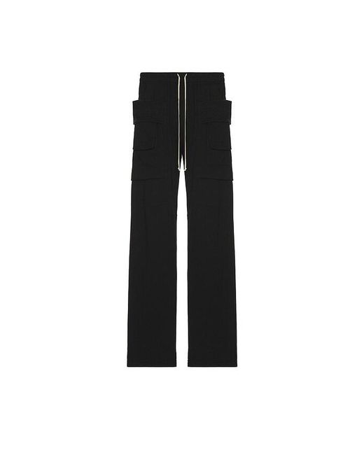 Rick Owens Black Creatch Cargo Drawstring Pants for men