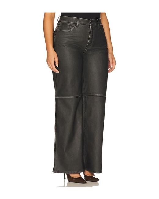 GOOD AMERICAN Black Good Skate Faux Leather Pants