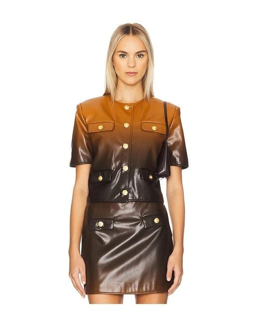 Le Superbe Orange Paradis Pleather Jacket