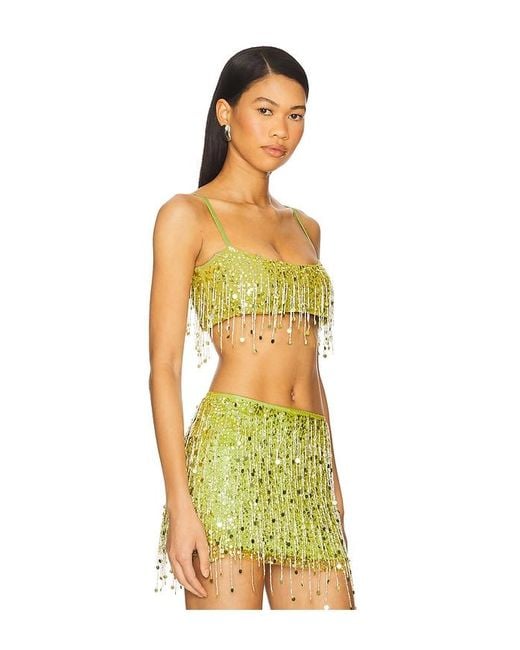 Asta Resort Yellow Bralette Von Hand Mit Perlen Besetzt Yasmin