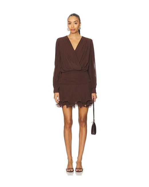 Line & Dot Brown Twyla Mini Dress