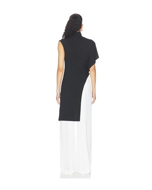 ALL THE WAYS Black Anika Asymmetrical Top