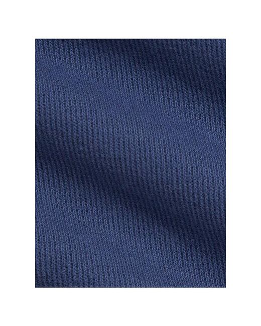 Polo Ralph Lauren Blue Baby Two Piece Set Long Sleeve Estate Rib Knit Funnel Neck Sweatshirt With Jogger