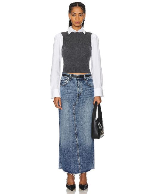 Citizens of Humanity Circolo Reworked Maxi Skirt Blue