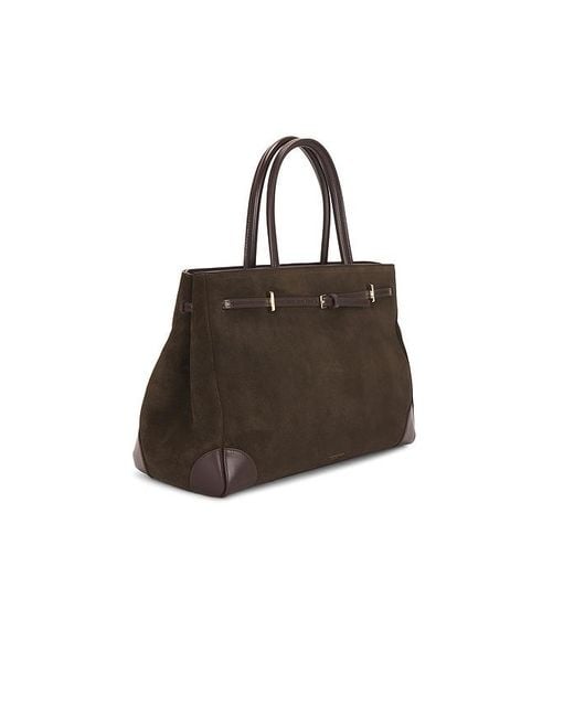 VERAFIED Brown Suede Book Tote Bag