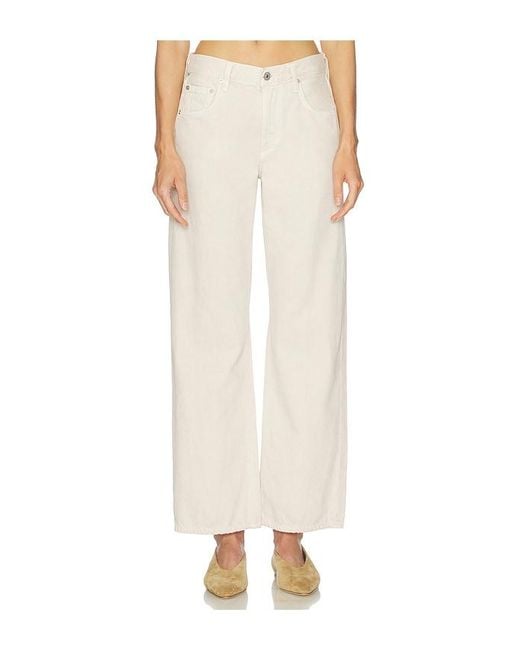Citizens of Humanity White Lindz Low Rise Easy Straight Jeans
