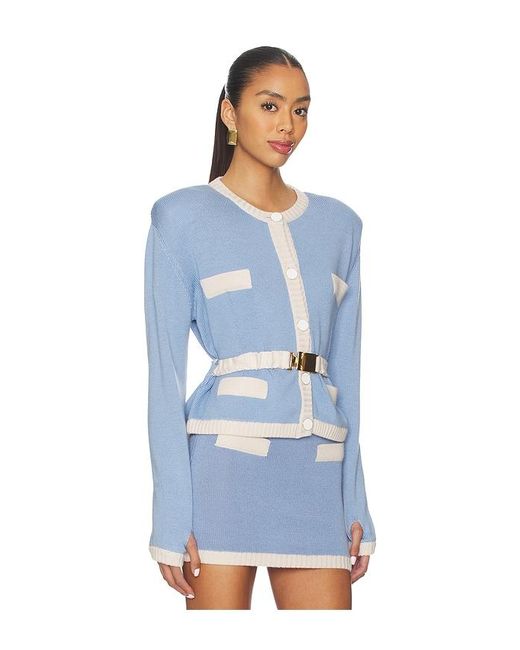 ROWEN ROSE Blue Knit Cardigan