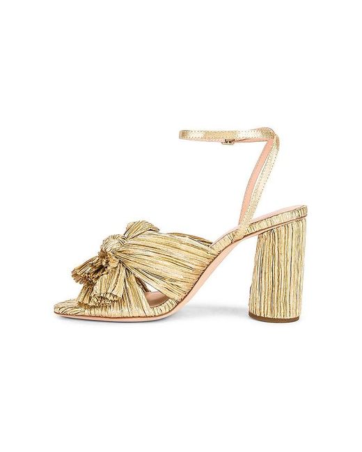 Loeffler Randall Orange Camellia Bow Heel With Ankle Strap