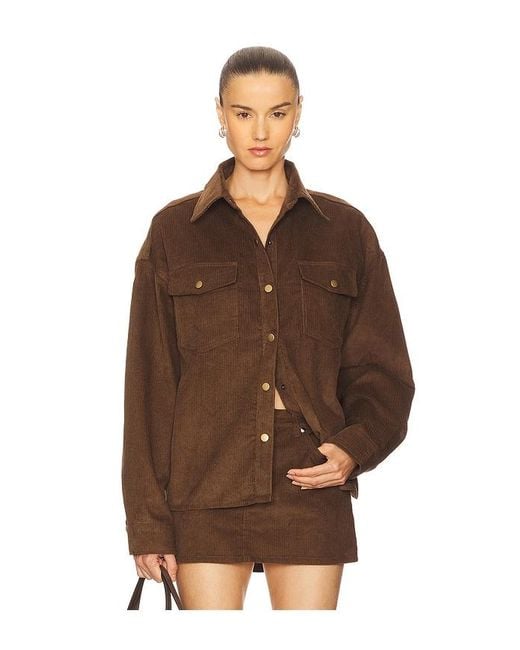 EB DENIM Brown Daniele Shirt Jacket