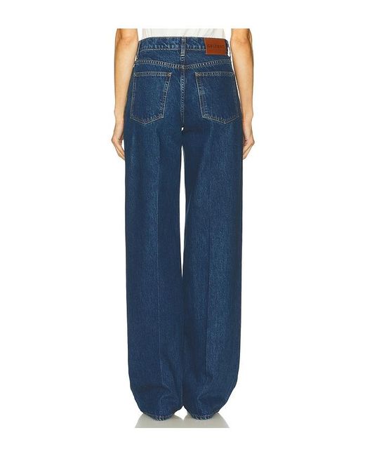GRLFRND Blue Rey Mid Rise Trouser