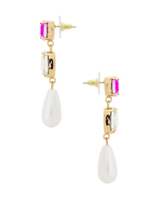 petit moments Pink Alexis Pearl Drop Earrings