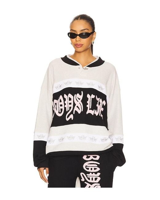 Boys Lie White High Class Private School Rider Crewneck