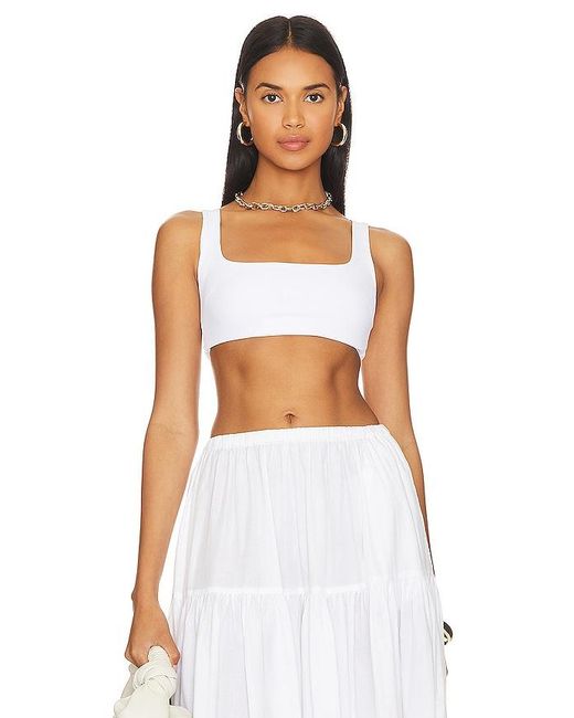 Enza Costa White Easy Bra Top