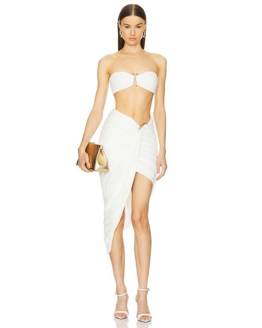 Michael Costello White X Revolve Gwyneth Bra Top