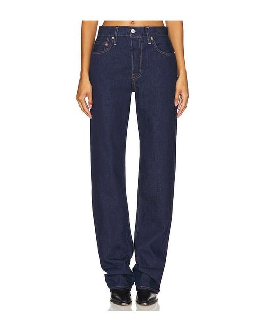Levi's Blue 501 90S Cuff Straight Jeans