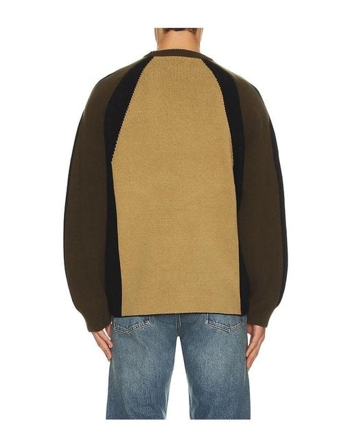 Obey Blue Raglan Crew Neck Sweater for men