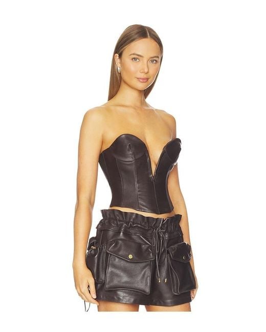 LAQUAN SMITH Black Sweetheart Neckline Bustier