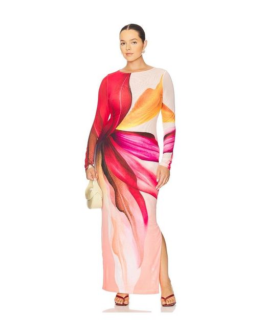 AFRM Pink X Revolve Phyll Spring Lotus Dress