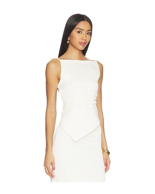 NonChalant Label White Elvina Top