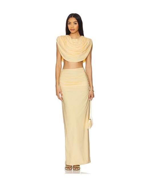 Maxivestido Amalra En Color Amarillo Limon Talla Maygel Coronel de color Natural